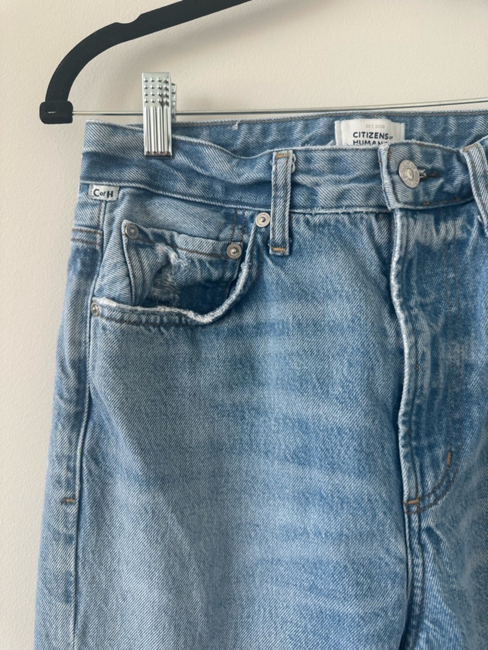 Citizens Of Humanity Zurie Jeans Straight Leg Light Wash High Rise Size 27 - Picture 8 of 16